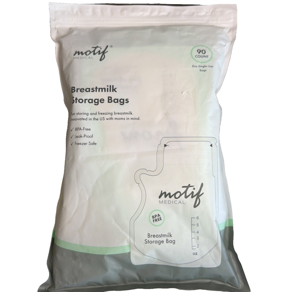 Motif Medical‎ Breastmilk 8 oz Single Use Storage Bags BPA Free 90 Count Sealed